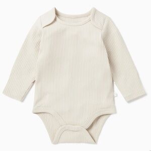 Mori RIBBED LONG SLEEVE BODYSUIT